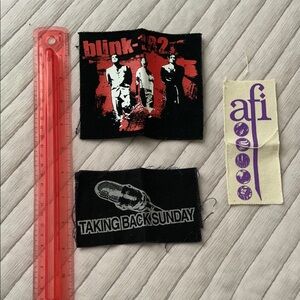 Pop Punk Band Patches Set - Blink182, AFI, Taking Back Sunday